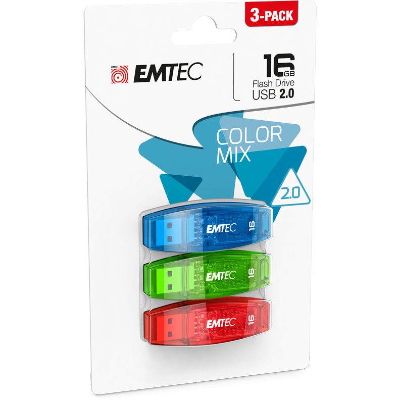 Memorie USB C410 16GB USB 2.0 Color Mix 2.0 3-Pack