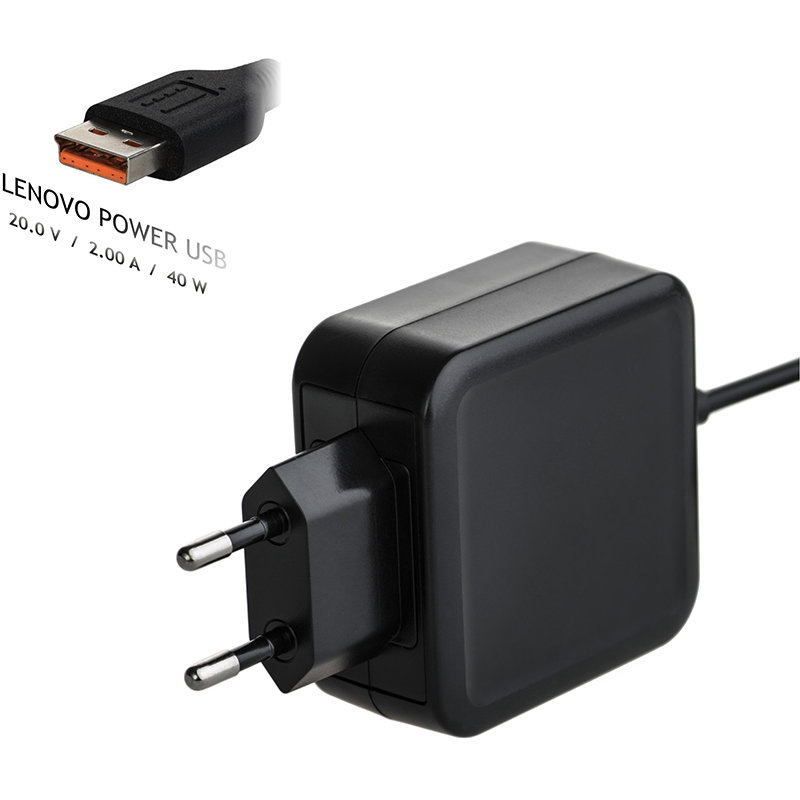 Incarcator Priza Akyga AK-ND-59 pentru Notebook Lenovo Power USB 20V/2.0A 40W Negru