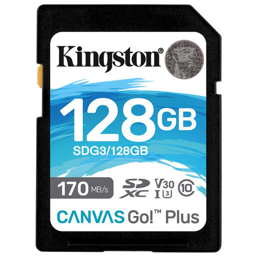 Card Canvas Go Plus SDXC 128GB Clasa 10 UHS-I U3 V30 170Mbs