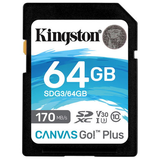 Card SD Canvas Go Plus 64GB Clasa 10 UHS-I U3 V30 170Mbs