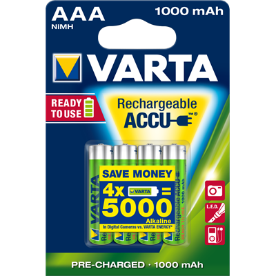 Acumulator Varta Ni-MH Micro AAA R03 1,2V 1000mAh 5703 4buc