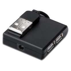 Hub USB ASSMANN ELECTRONIC DA-70217 USB 2.0 480Mbps 4 porturi Negru