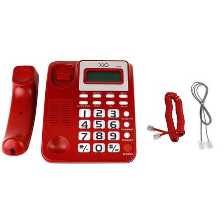 Telefon fix OHO 5005R ID apelant FSK/DTMF Calculator Calendar Memorie Rosu