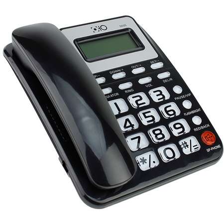 Telefon fix OHO 5005N ID apelant FSK/DTMF Calculator Calendar Memorie Negru