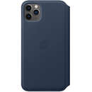 iPhone 11 Pro Max Leather Folio Deep Sea Blue