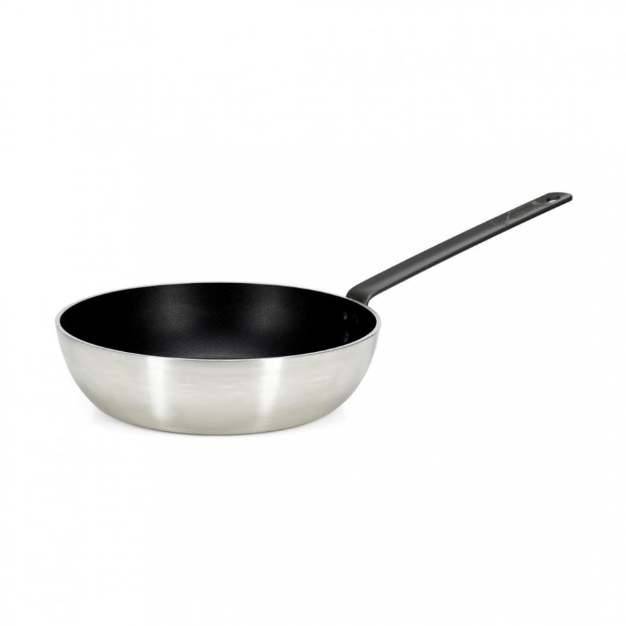 Tigaie Aluminiu profesionala Wok 30x8 cm Black Silver