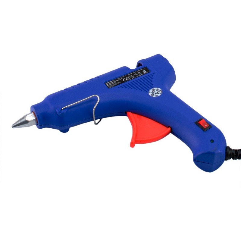 Pistol de lipit SMA008 silicon cald 100W cu comutator Albastru