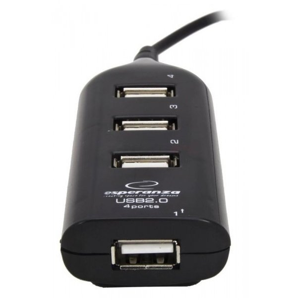 Hub EA116 4 porturi USB 2.0 Negru