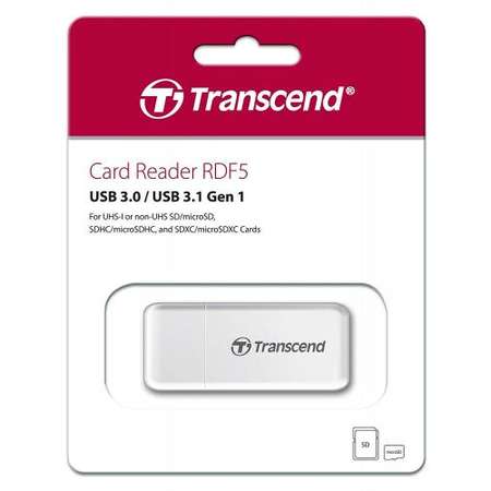 Card reader Transcend RDF5 USB 3.0 White