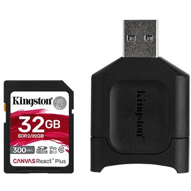 Kit Card de memorie Canvas React Plus 32GB MicroSDHC Clasa 10 + Card Reader USB Black