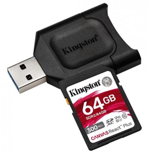 Kit Card de memorie Canvas React Plus 64GB SDXC Clasa 10 + Card Reader USB Black