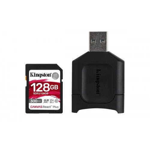 Kit Card de memorie Canvas React Plus 128GB SDXC Clasa 10 + Card Reader USB Black