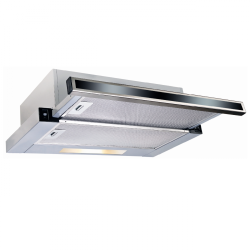 Hota telescopica Slide Glass 60cm 1motor Turbo Putere de absorbtie 320m3/h Inox/Sticla