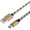 Cablu de date Logilink CU0133 USB - Micro USB 1m Black Beige