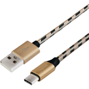 CU0133 USB - Micro USB 1m Black Beige