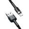 Cablu de date Baseus Cafule USB/Lightning 1m Negru/Gri