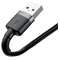 Cablu de date Baseus Cafule USB/Lightning 1m Negru/Gri