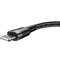Cablu de date Baseus Cafule USB/Lightning 1m Negru/Gri