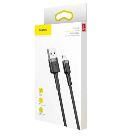 Cablu de date Baseus Cafule USB/Lightning 1m Negru/Gri