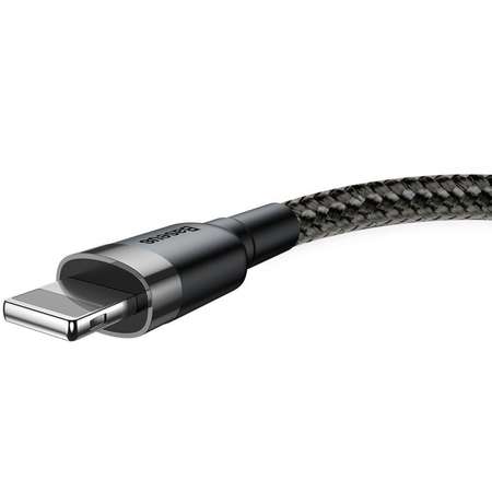 Cablu de date Baseus Cafule USB/Lightning 1m Negru/Gri
