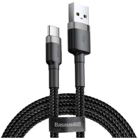 Cablu de date Baseus Cafule USB/USB Type-C 2m Negru/Gri
