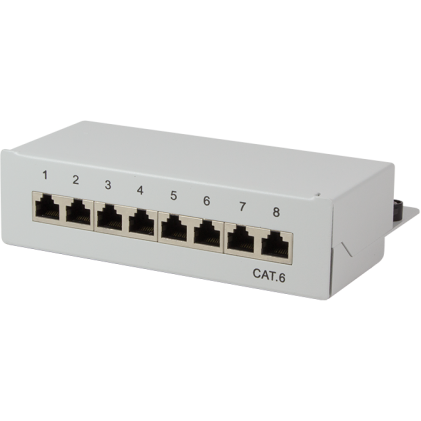 Patch Panel NP0016A CAT6 8 porturi Grey