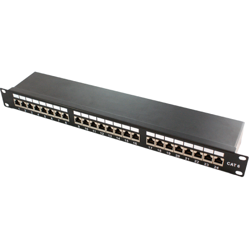 Patch Panel NP0048 19 inch Cat6 24 porturi Black