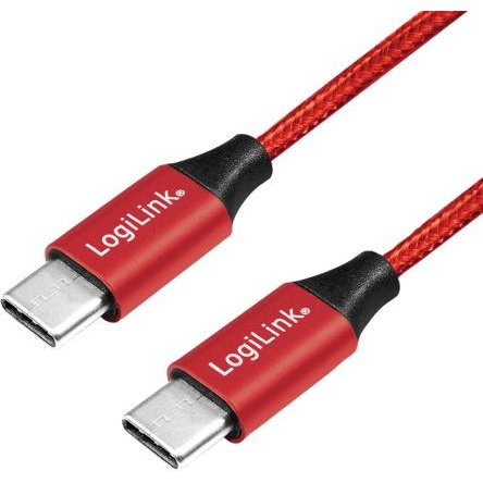 Cablu de date CU0155 USB-C - USB-C 0.3m Red