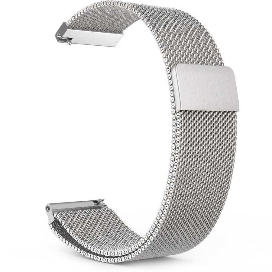 Accesoriu smartwatch Milaneseband compatibila cu Samsung Gear S3 Classic/Frontier Silver