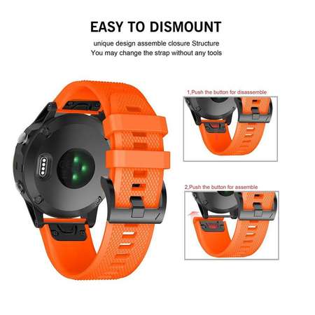 Accesoriu smartwatch TECH-PROTECT Smooth Garmin Fenix 3/5X/3HR/5X Plus/6X/6X Pro Orange