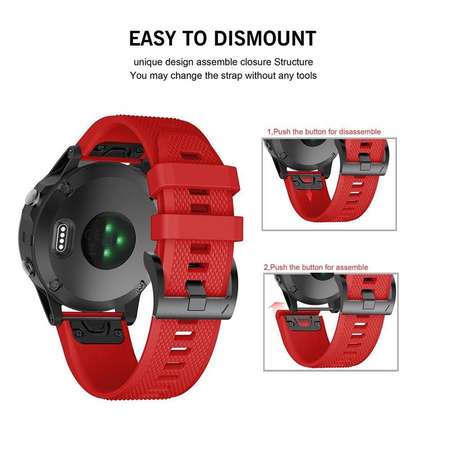 Accesoriu smartwatch TECH-PROTECT Smooth Garmin Fenix 5/6/6 Pro Red