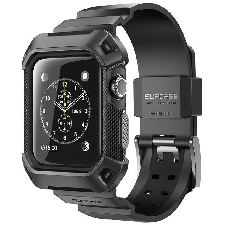 Husa si curea Unicorn Beetle Pro Apple Watch 3/2/1 (42mm) Black