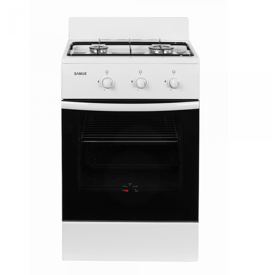 Aragaz SM520ABS 2 Arzatoare Cuptor pe gaz Siguranta Alb