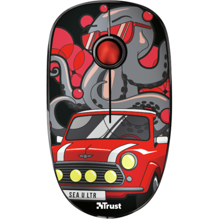Mouse Wireless Trust Sketch Silent Click Red