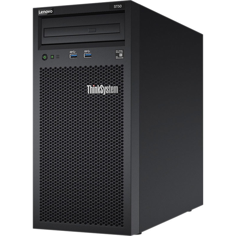 Server ThinkSystem ST50 Intel Xeon E-2144G 8GB DDR4 2x1TB HDD 250W Slim DVD-RW