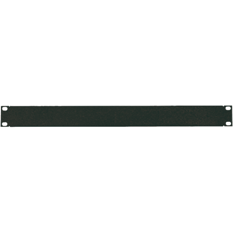 Solid Blank Panel 19 inch 1U Black