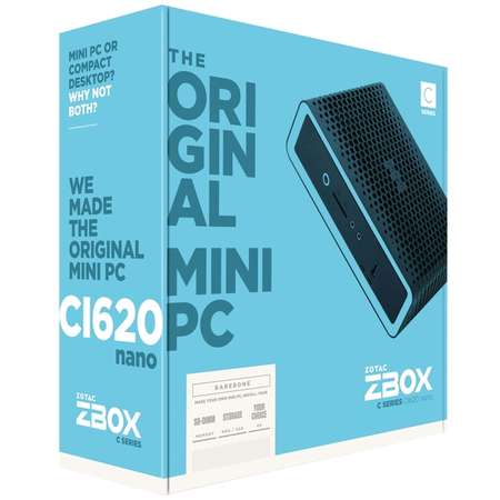Mini PC Zotac ZBOX CI620 Nano Intel Core i3-8130U No RAM No HDD Intel UHD Graphics Windows 10 Black
