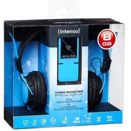 MP4 Player Intenso Video Scooter 1.8 inch 8GB Blue + Casti