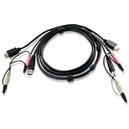 Cablu Aten 2L-7D02UH HDMI - USB 1.8m Black