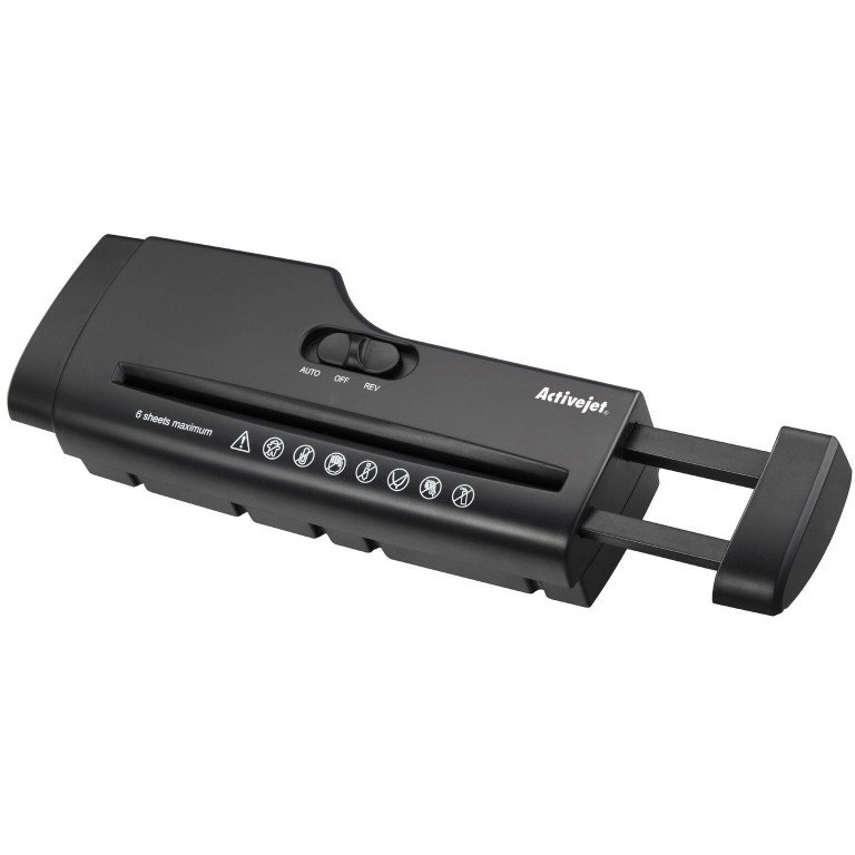 Distrugator documente fara cos BIUACJNIS0004 Strip Cut A4 6 coli carduri Negru