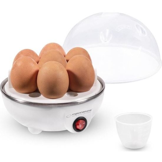Fierbator pentru oua EKE001 350W 3 moduri fierbere 7 oua Oprire automata Alb