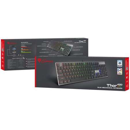 Tastatura Gaming Genesis Thor 420 RGB USB Black