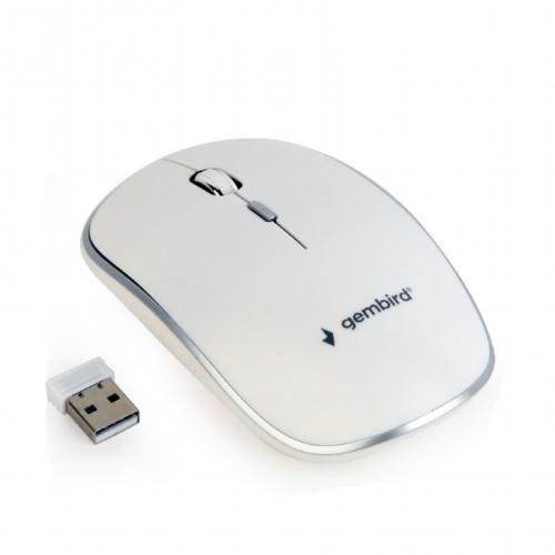 Mouse Wireless MUSW-4B-01 USB White