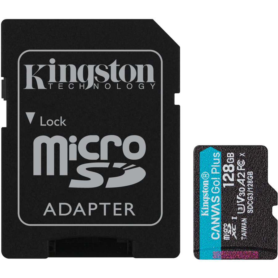Card Canvas Go Plus microSDXC 128GB Clasa 10 U3 UHS-I 170 Mbs cu Adaptor