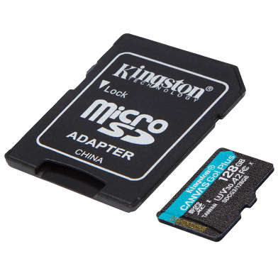 Card Kingston Canvas Go Plus microSDXC 128GB Clasa 10 U3 UHS-I 170 Mbs cu Adaptor