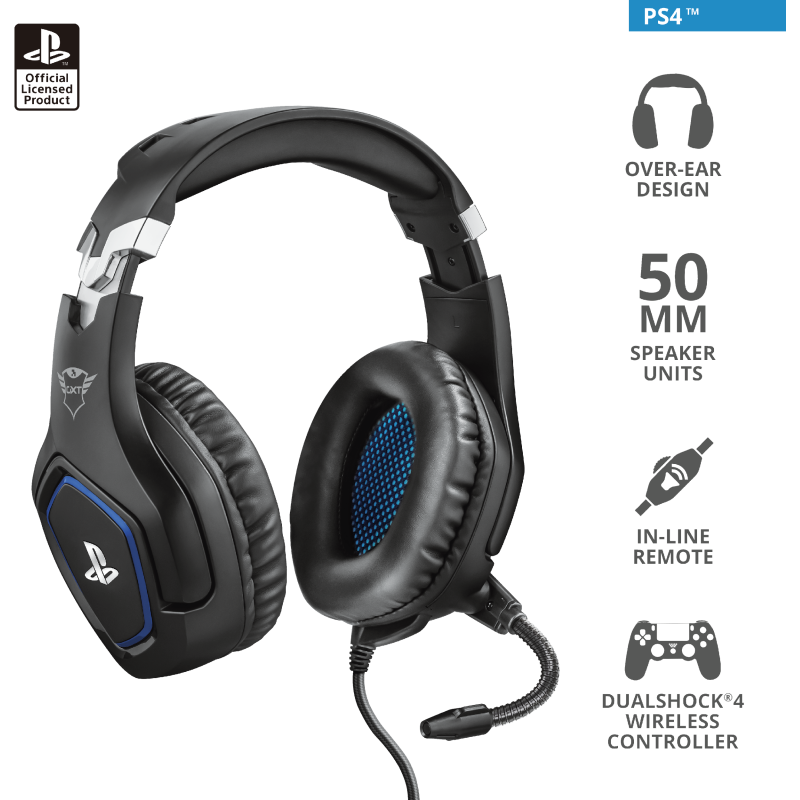 Căști gaming Trust GXT 488 Forze licență oficială PS4 Black — imaginea 5