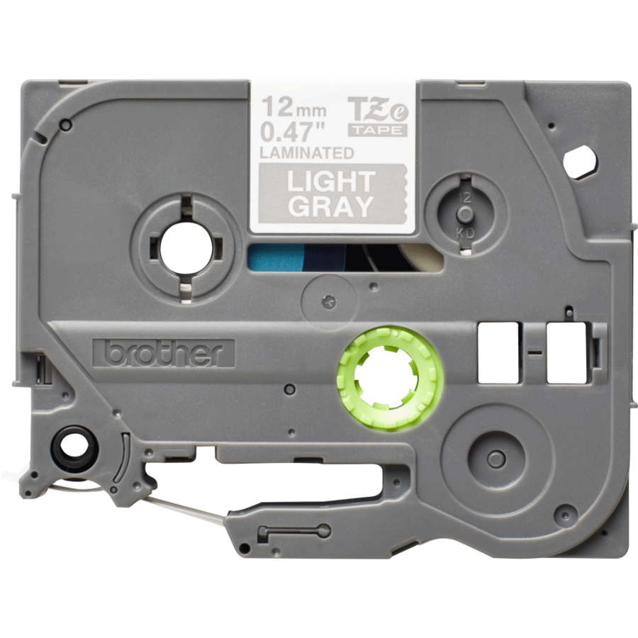 Banda continua mata TZEMQL35 12mm 5m Alb pe Gri