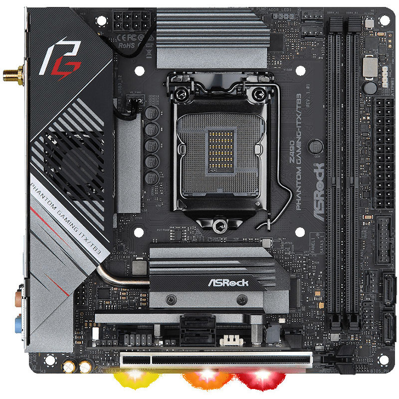 Placa de baza Z490 Phantom Gaming-ITX/TB3 Intel LGA1200 mITX