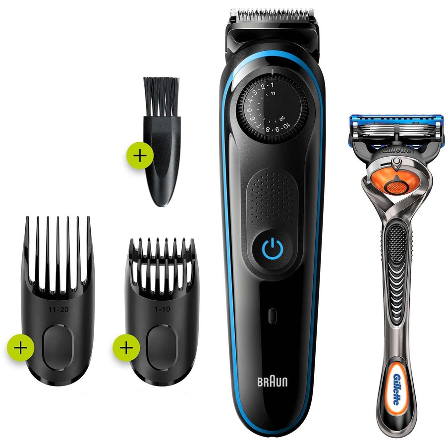 Aparat de tuns + Gillette Fusion5 ProGlide BT3240 lavabil 39 setari taiere acumulator Negru