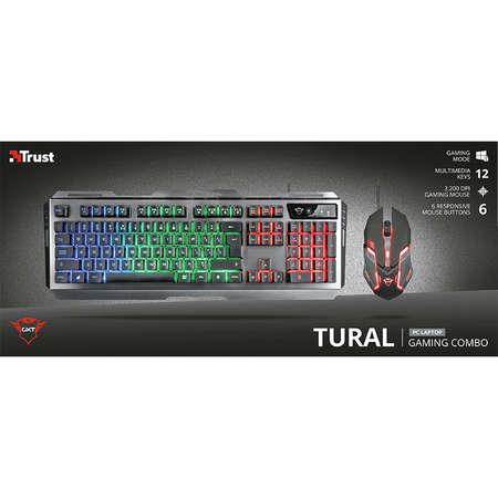 Kit tastatura si mouse Trust GXT 845 Tural Gaming Combo